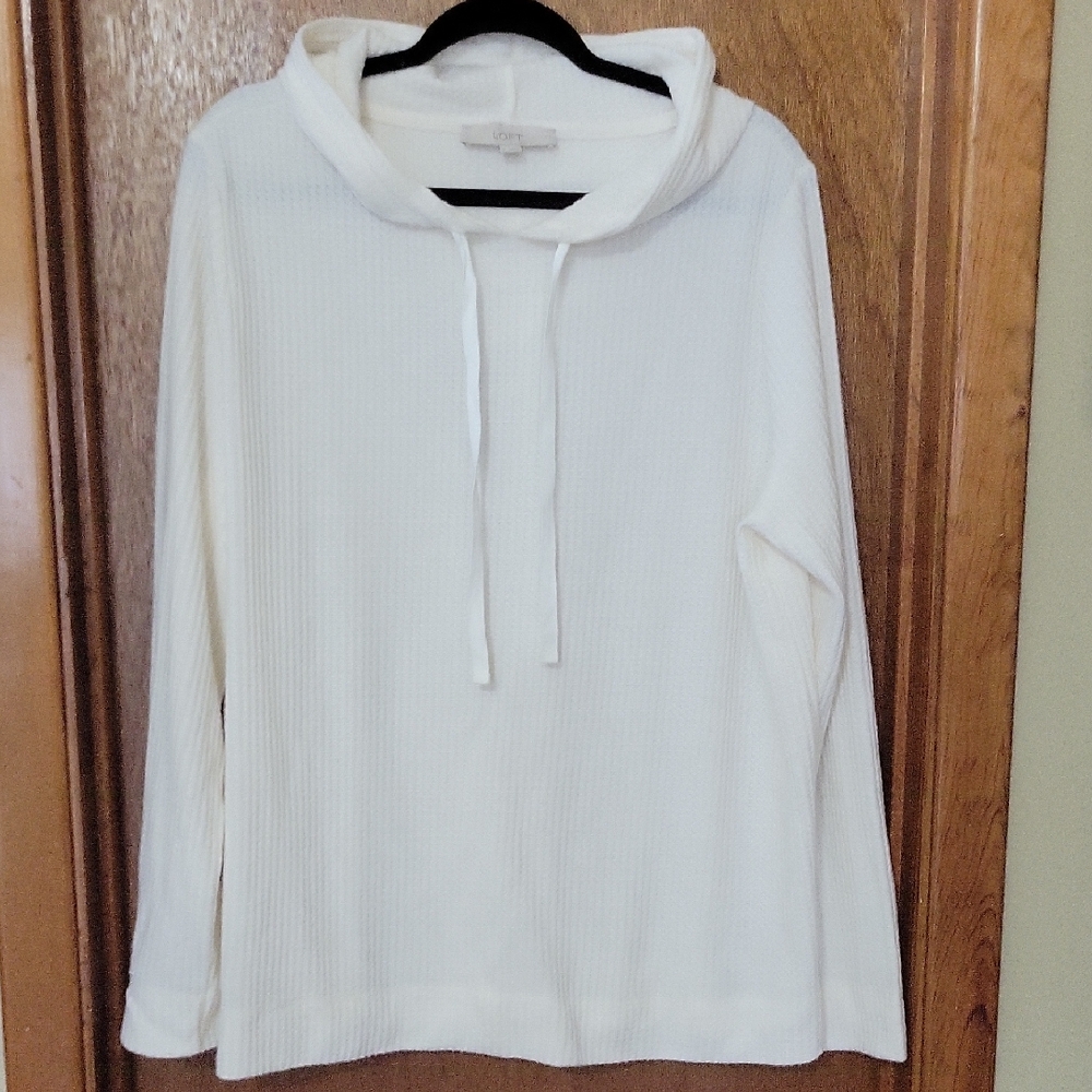 Loft Cozy Waffle Knit Hoodie